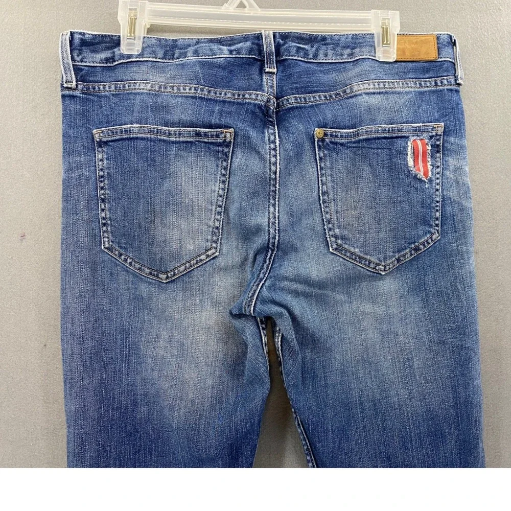 Visible Mending Kintsugi &Denim Boyfriend Style Jeans Distressed 28/32